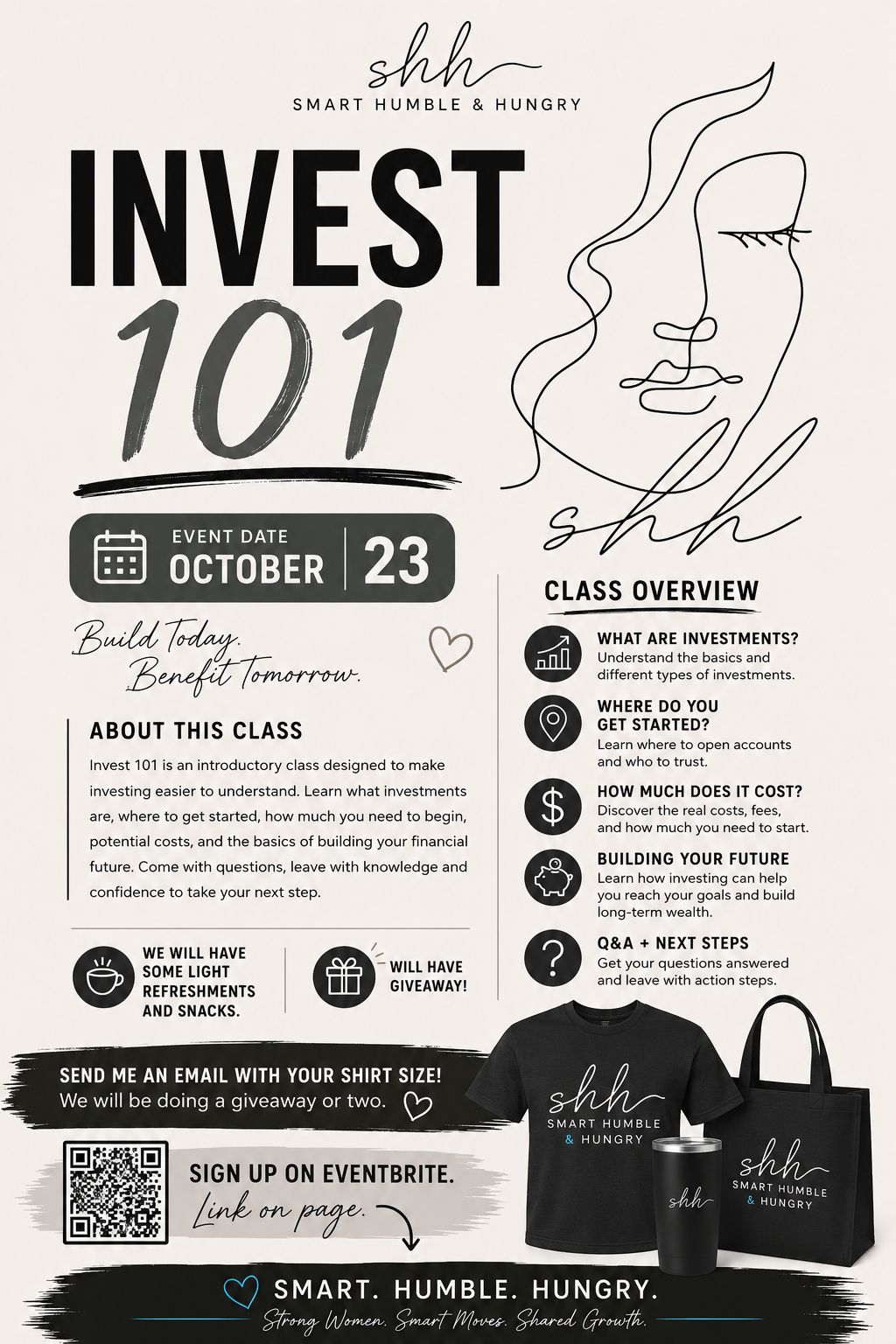 Invest 101 flyer, October 23 at 6 PM